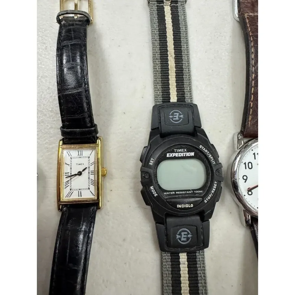 Lot of 10 Vintage Timex Watch Mixed Style For Men's & Women's For Parts/Repair